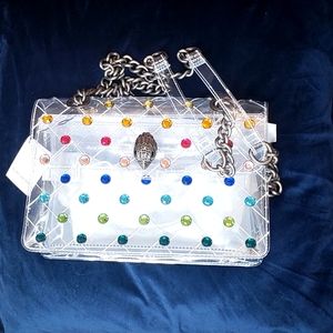 Kurt Geiger  Kensington Transparent Embellished Shoulder Bag